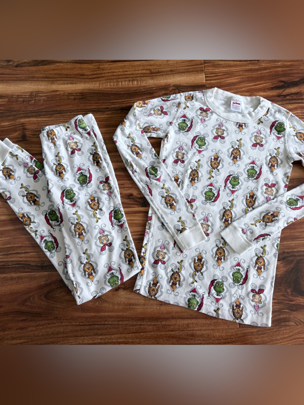 Hanna Andersson The Grinch Christmas 2 Pce Long Johns Pajamas 150 cm 12 Years